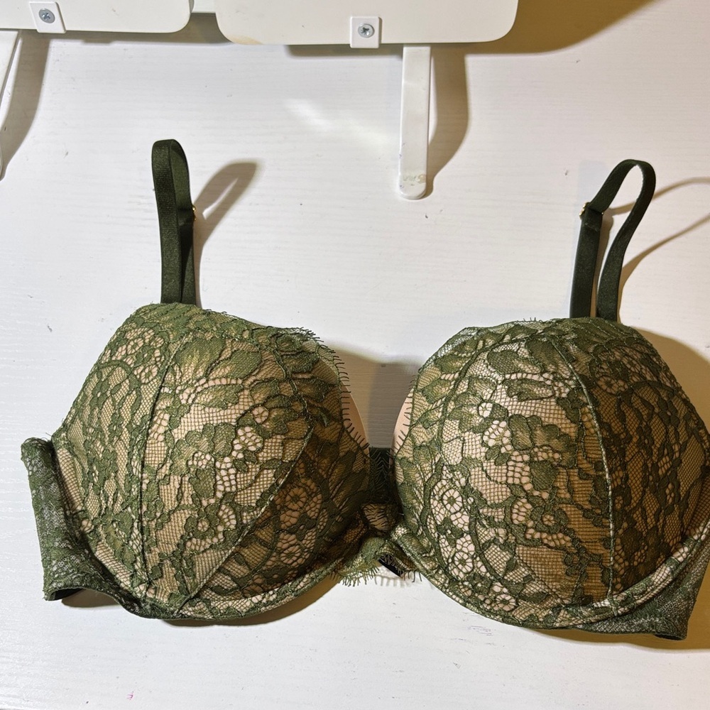 Victoria's Secret Olive Lace Bra